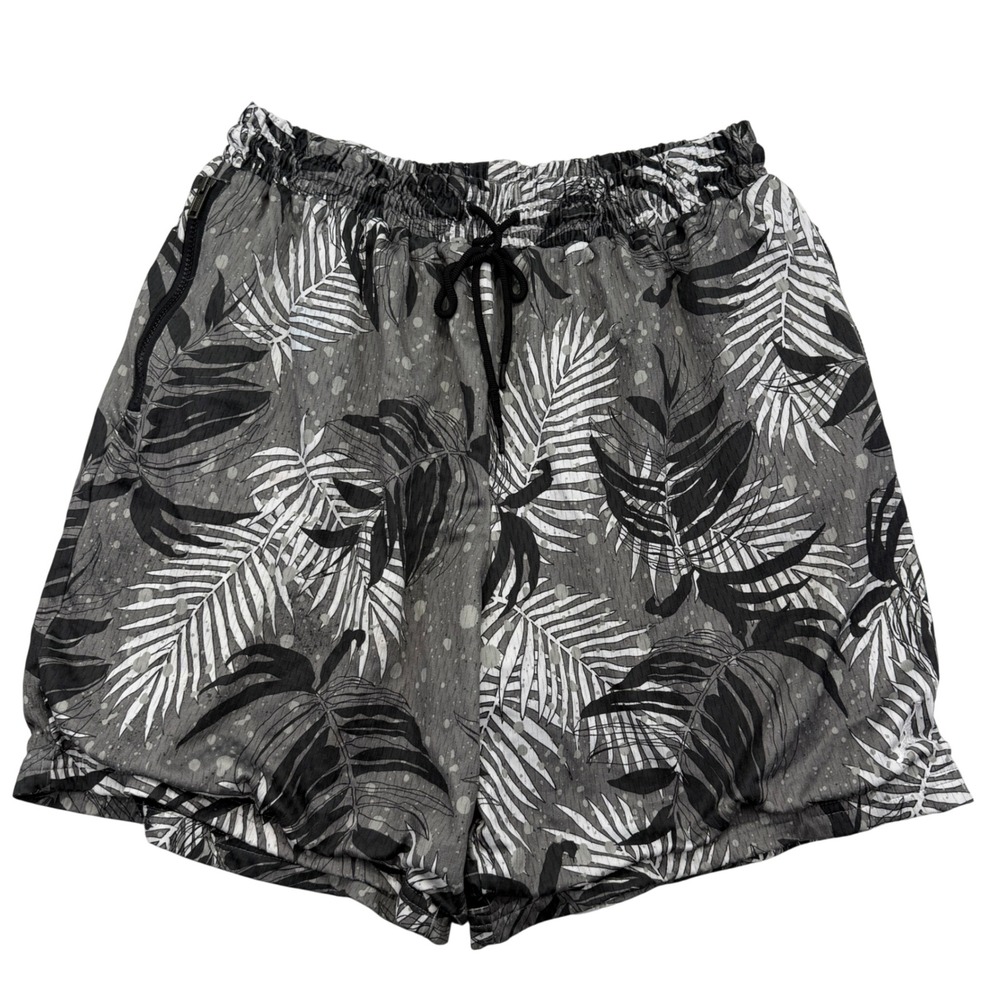 Jordan Shorts Mens 3XL Palm Leaf Print Athletic Mesh Zipper Pockets Drawstring